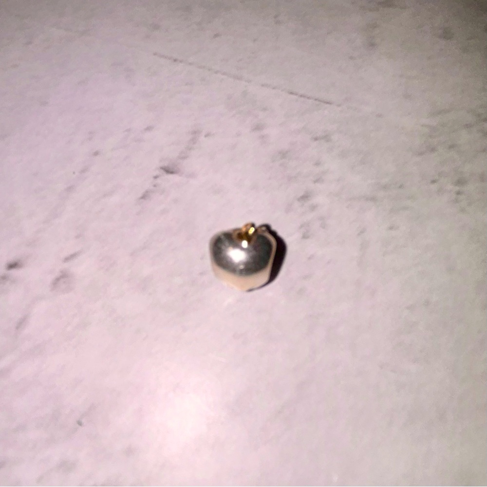 Pandora Apple for the teacher charm. Silver Apple with gold stem and leaf.